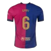 Barcelona GAVI #6 Home Soccer Jersey 2024/25 - Player Version - Spotify Logo Without Text - acejersey