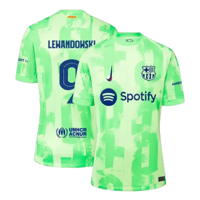 Men's Barcelona LEWANDOWSKI #9 Third Away Soccer Jersey 2024/25 - UCL - acejersey