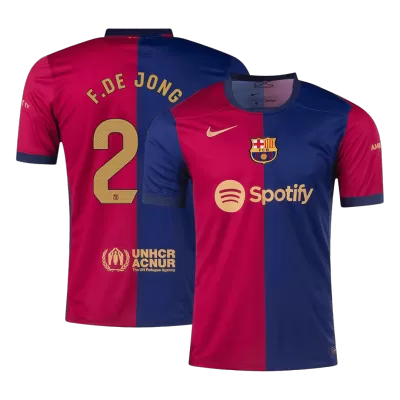 Men's Barcelona F.DE JONG #21 Home Soccer Jersey 2024/25 - acejersey