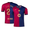 Men's Barcelona F.DE JONG #21 Home Soccer Jersey 2024/25 - Spotify Logo Without Text - acejersey