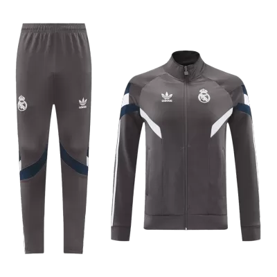 Real Madrid Gray Jacket Training Kit 2024/25 For Adults - acejersey