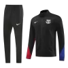 Barcelona Black Jacket Training Kit 2024/25 For Adults - acejersey