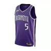 Men's Sacramento Kings De'Aaron Fox #5 Purple Swingman Jersey 2024/25 - Classic Edition - acejersey