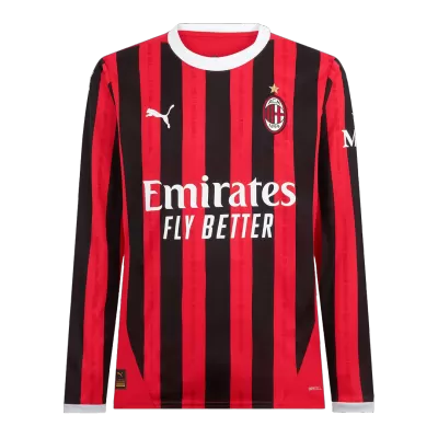 Men's AC Milan Home Long Sleeve Soccer Jersey 2024/25 - acejersey