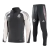 Real Madrid 1/4 Zipper Gray Tracksuit Kit(Top+Pants) 2024/25 for Adults - acejersey