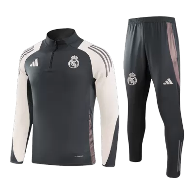 Kid's Real Madrid Zipper Sweatshirt Kit(Top+Pants) 2024/25 - acejersey