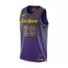 Men's Los Angeles Lakers Rui Hachimura #28 Purple Swingman Jersey 2024 - City Edition - acejersey