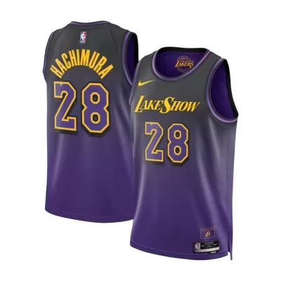 Men's Los Angeles Lakers Rui Hachimura #28 Purple Swingman Jersey 2024 - City Edition - acejersey