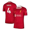 Liverpool VIRGIL #4 Home Soccer Jersey 2024/25 - Player Version - acejersey