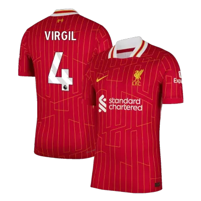 Liverpool VIRGIL #4 Home Soccer Jersey 2024/25 - Player Version - acejersey