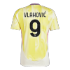Men's Juventus VLAHOVIĆ #9 Away Soccer Jersey 2024/25 - Save The Children Sponsor - acejersey