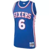 Men's Philadelphia 76ers Julius Erving #6 Blue Hardwood Classics Swingman Jersey 1976/77 - acejersey