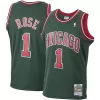 Men's Chicago Bulls Derrick Rose #1 Green Hardwood Classics Swingman Jersey 2008/09 - acejersey