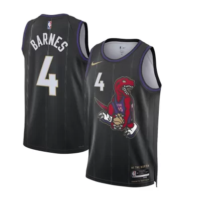 Men's Toronto Raptors Scottie Barnes #4 Black Swingman Jersey 2024/25 - City Edition - acejersey