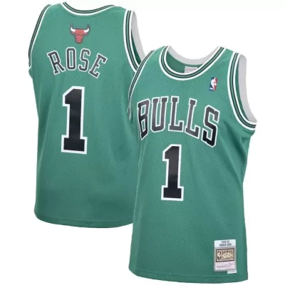 Men's Chicago Bulls Derrick Rose #1 Green Hardwood Classics Swingman Jersey 2008/09 - acejersey