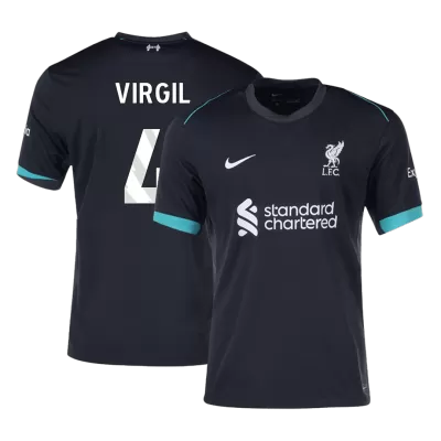 Men's Liverpool VIRGIL #4 Away Soccer Jersey 2024/25 - acejersey