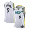 Men's Indiana Pacers Tyrese Haliburton #0 White Swingman Jersey 2024/25 - City Edition - acejersey