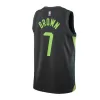 Men's Boston Celtics Jaylen Brown #7 Black Swingman Jersey 2024/25 - City Edition - acejersey