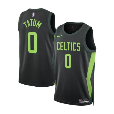 Men's Boston Celtics Jayson Tatum #0 Black Swingman Jersey 2024/25 - City Edition - acejersey