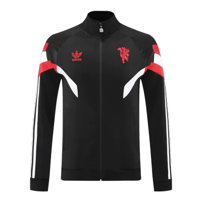 Manchester United Black Track Jacket 2024/25 For Adults - acejersey