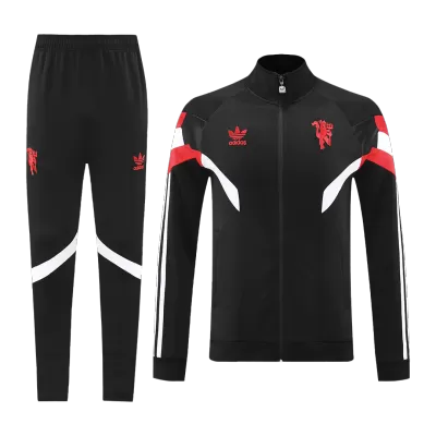 Manchester United Black Jacket Training Kit 2024/25 For Adults - acejersey