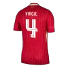 Men's Liverpool VIRGIL #4 Home Soccer Jersey 2024/25 - UCL - acejersey