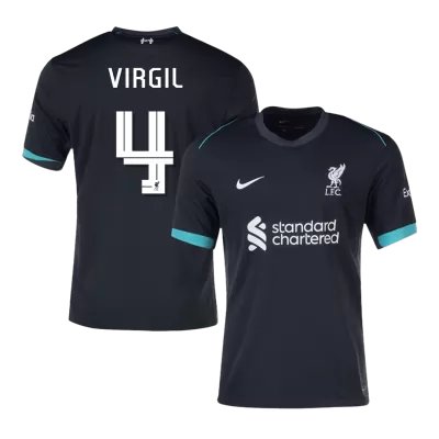 Men's Liverpool VIRGIL #4 Away Soccer Jersey 2024/25 - UCL - acejersey