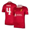 Men's Liverpool VIRGIL #4 Home Soccer Jersey 2024/25 - UCL - acejersey