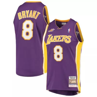 Men's Los Angeles Lakers Kobe Bryant #8 Purple Hardwood Classics Jersey 00-01 - acejersey