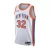 Men's New York Knicks Karl-Anthony Towns #32 White Swingman Jersey 2024/25 - City Edition - acejersey