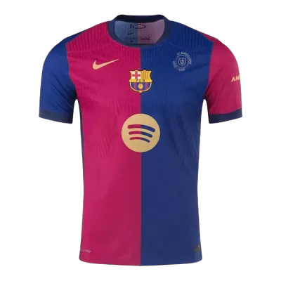 Barcelona Home 125th Anniversary Soccer Jersey 2024/25 - Player Version - Spotify Logo Without Text - acejersey