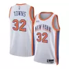 Men's New York Knicks Karl-Anthony Towns #32 White Swingman Jersey 2024/25 - City Edition - acejersey