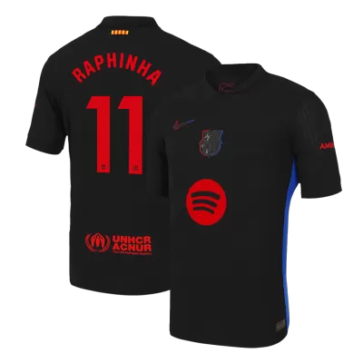 Barcelona RAPHINHA #11 Away Soccer Jersey 2024/25 - Player Version - Spotify Logo Without Text - acejersey