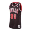 Men's Chicago Bulls Dennis Rodman #91 Black Hardwood Classics Swingman Jersey 1995/96 - acejersey