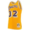 Men's Los Angeles Lakers Magic Johnson #32 Yellow Hardwood Classics Jersey 1984/85 - acejersey