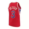 Men's Philadelphia 76ers Iverson #3 Red Hardwood Classics Jersey 1996/97 - acejersey