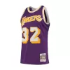 Men's Los Angeles Lakers Magic Johnson #32 Purple Hardwood Classics Jersey 1984/85 - acejersey