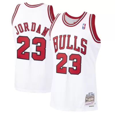 Men's Chicago Bulls Michael Jordan #23 White Hardwood Classics Jersey 1997/98 - acejersey