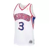 Men's Philadelphia 76ers Allen Iverson #3 White Hardwood Classics Swingman Jersey 1996/97 - acejersey