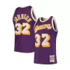 Men's Los Angeles Lakers Magic Johnson #32 Purple Hardwood Classics Jersey 1984/85 - acejersey