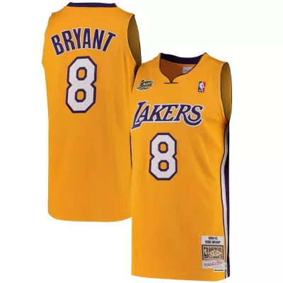 Men's Los Angeles Lakers Kobe Bryant #8 Yellow Hardwood Classics Jersey 1999/00 - acejersey