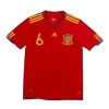 Spain A. INIESTA #6 Home Retro Soccer Jersey 2010 - acejersey