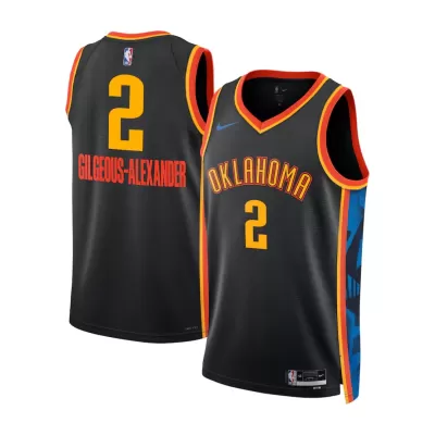 Men's Oklahoma City Thunder Shai Gilgeous-Alexander #2 Black City Swingman Jersey 2024 - acejersey