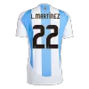 Men's Argentina L.MARTÍNEZ #22 Home Soccer Jersey 2024 - acejersey