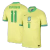 Men's Brazil RAPHINHA #11 Home Soccer Jersey Copa América 2024 - acejersey