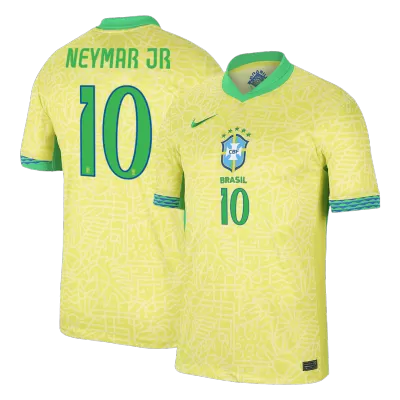 Men's Brazil NEYMAR JR #10 Home Soccer Jersey 2024 - acejersey