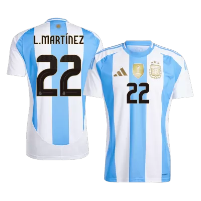 Men's Argentina L.MARTÍNEZ #22 Home Soccer Jersey 2024 - acejersey