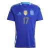 Men's Argentina GARNACHO #17 Away Soccer Jersey 2024 - acejersey