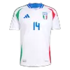 Men's Italy CHIESA #14 Away Soccer Jersey Euro 2024 - acejersey