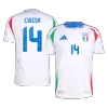 Men's Italy CHIESA #14 Away Soccer Jersey Euro 2024 - acejersey